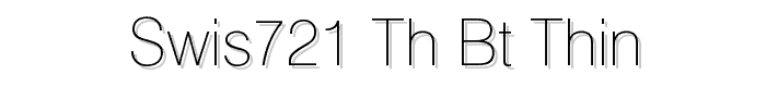 Swis721 Th BT Thin font